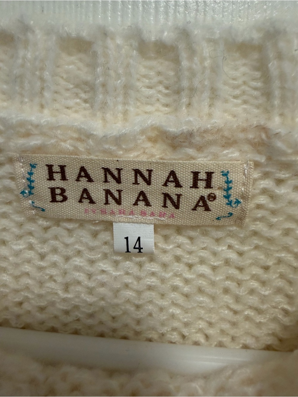 Hannah Banana All Over Flower Bable Sweater Size 14 - Picture 4 of 6